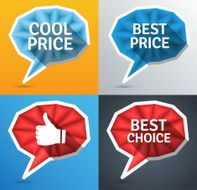 Promo speech bubbles