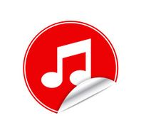 Red sticker music