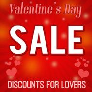 Valentine&#039;s day sale poster N2