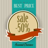 best price label in vintage style N2