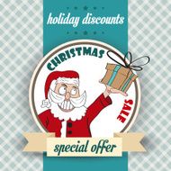 Christmas sale design with Santa