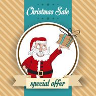 Christmas sale design with Santa N2
