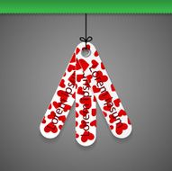 Sale Tags with hearts Modern design element