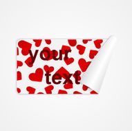 Paper stickers with hearts Design elements N2
