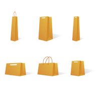 paper bags in various sizes vector illustration