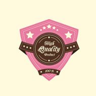Vintage badge label