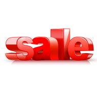3d red text SALE N2