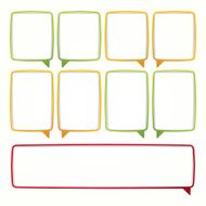 Colorful speech bubble frames