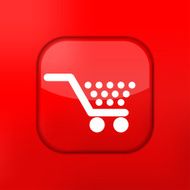 Vector red Shopping icon Eps10 Easy to edit
