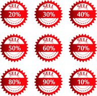 Discount price tags Vector
