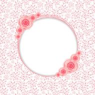 Cute Frame with Rose Flowers Vector Illustration N9