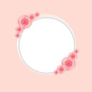 Cute Frame with Rose Flowers Vector Illustration N10