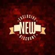 Red 3D vector text of sale discount price offer N4