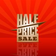 Red 3D vector text of sale discount price offer N7