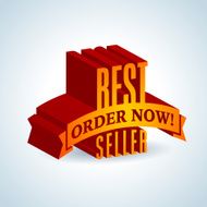 Red 3D vector text of sale discount price offer N13