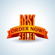 Red 3D vector text of sale discount price offer N14
