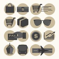 shopping icons set N24