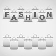 Background shopping bag and inscription fashion