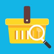 Vector Search Shopping Cart Icon
