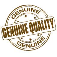 Genuine quality stamp