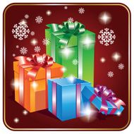 Christmas card with gift box