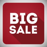 Poster Big sale flat icon with shadow