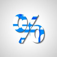 Abstract percentage symbol