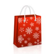 Christmas Red Shopping Bag