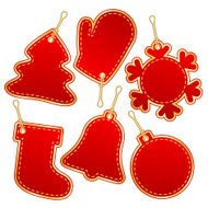 christmas label design elements