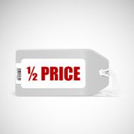Blank price tag isolated on white N2