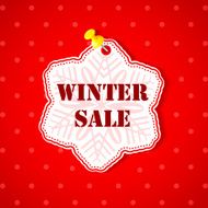 Winter Sale Snowflakes Sticker