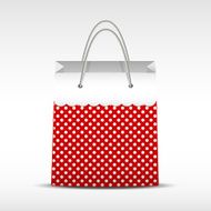 Vintage shopping bag in retro polka dots N2