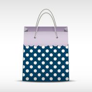 Vintage shopping bag in retro polka dots N3