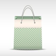 Vintage shopping bag in retro polka dots N4