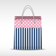 Vintage shopping bag in stripes texture N2