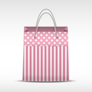 Vintage shopping bag in stripes texture N4