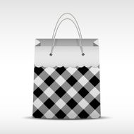 Vintage shopping bag in check texture N2