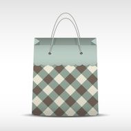Vintage shopping bag in check texture N3
