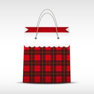 Vintage shopping bag in check texture N4