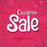 Christmas Sale doodle poster