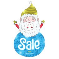 Santa Claus and Christmas sale badge