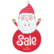 Santa Claus and Christmas sale badge N2