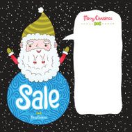 Santa Claus and Christmas sale badge N3