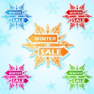 Winter Sale Snowflakes Sticker N2