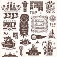 Set of christmas sale decorative elements