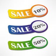 sale stickers set