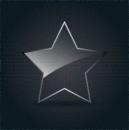 Star Glass on metal background