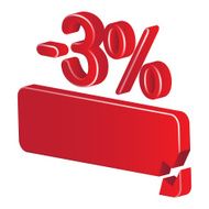 Minus three per cent (red)
