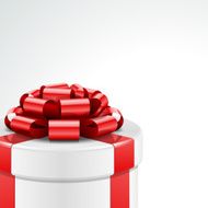 Gift box with bow and light