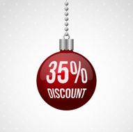Red thirty-five percent discount christmas ball